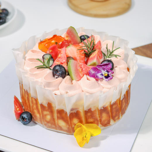 芭乐蓝莓巴斯克-芭乐奶油芝士蛋糕 商品图0