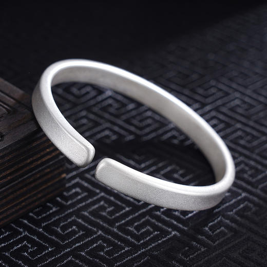 子佩集S999银【莲醉逍遥】手工纯银手镯原创设计【55022213】2503 商品图2