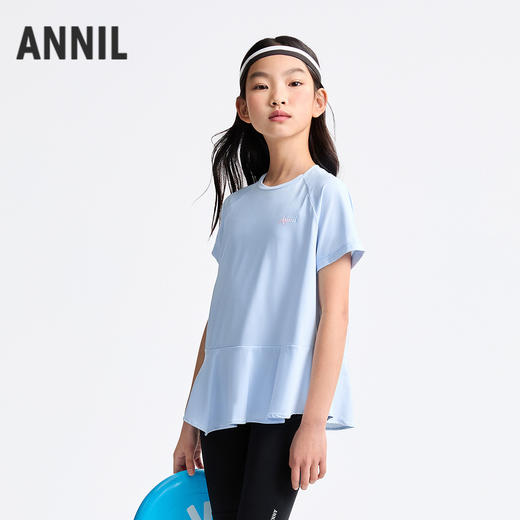 女童圆领短袖针织衫夏季新款安奈儿童装EG521135 商品图1