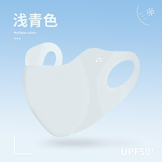 【29.9抢3个❗空气感防晒口罩】升级款立体修容，无痕贴合技术防晒至眼角，冰丝轻薄透气， 防紫外线渐变口罩冰丝独立防晒面罩QQ 商品图3