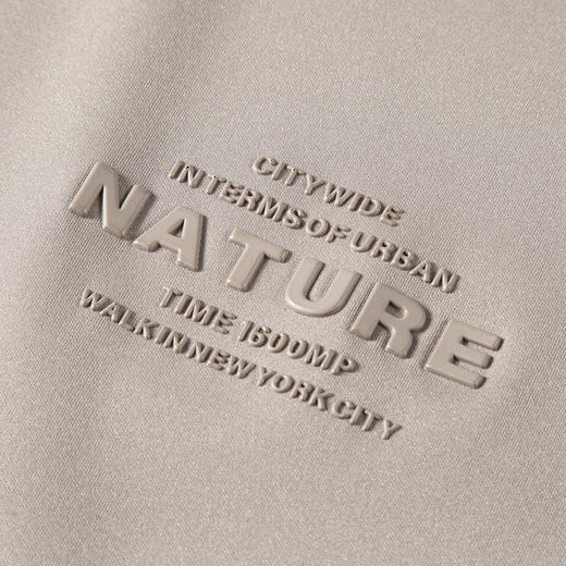 GXG男装 卡其色圆领字母短袖T恤  休闲简约夏季热卖G24X442071 商品图3