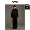 GXG男装 黑色中廓字母印花撞色明线开襟卫衣时尚卫衣GEX13114153 商品缩略图1