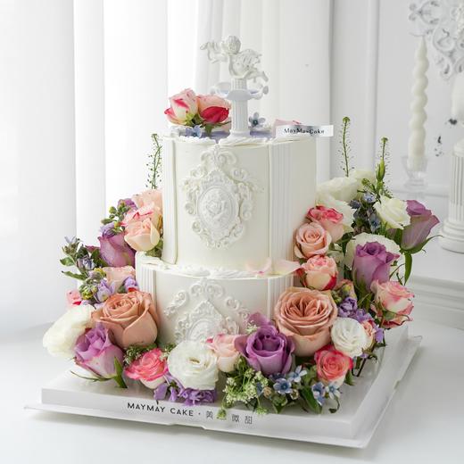 【提前2天预定】双层|许愿池·鲜花蛋糕【D5053】 商品图0