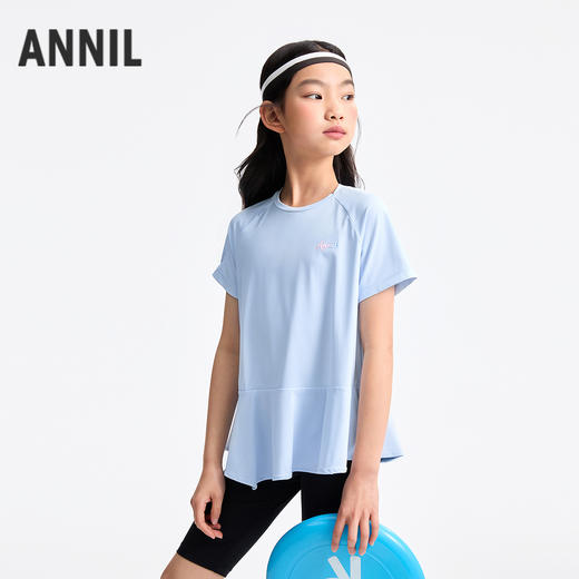 女童圆领短袖针织衫夏季新款安奈儿童装EG521135 商品图2