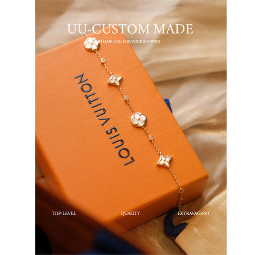 驴家新款天然贝母五手链！重工款！18k玫瑰金配天然珍珠母贝！（XTY） 商品图0