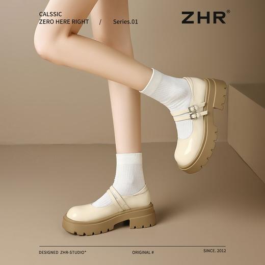 ZHR则则亮面玛丽珍鞋女2025春季新款英伦风单鞋软底绑带可爱jk鞋 商品图8
