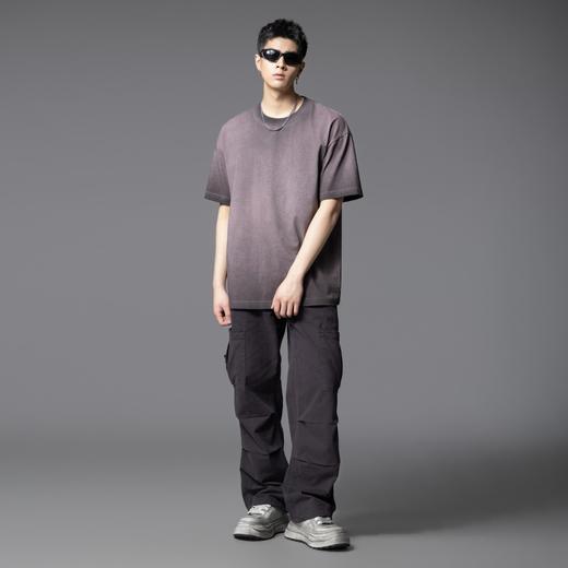 PINLI品立2025夏季新款男士宽松渐变圆领短袖T恤上衣GD252111315 商品图3