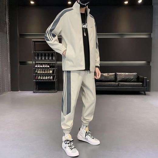 鸿星尔克春季休闲运动套装赠送卫衣三件套男女同款情侣装EK-MF02000 商品图11