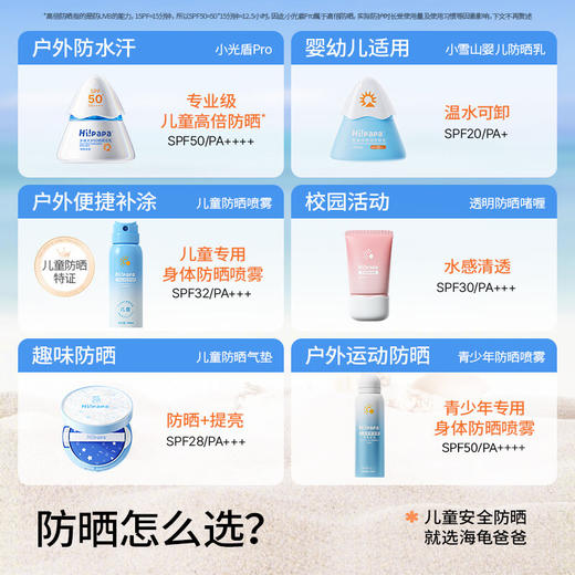 海龟爸爸儿童水感防晒喷雾  一喷成膜 防水防汗 SPF32温和 商品图3