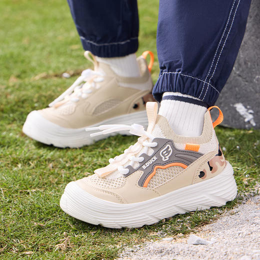 B.Duck小黄鸭男童运动鞋春季儿童网面透气老爹鞋飞织跑鞋28-35 B1686838 商品图2