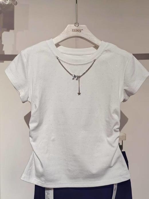 【门店同款】ENJOY夏季收腰细闪链条T 158292998 商品图0