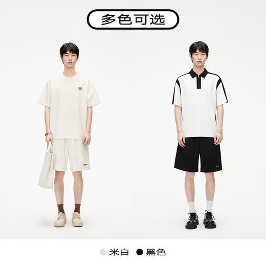 GXG男装 百搭简约抽绳休闲短裤2024年夏季热卖#G24D222035 商品图3