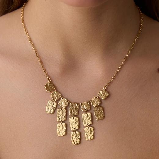 在途4周到｜Agapee-Lythos-金色 锤纹 项链［法国设计师］ 商品图3