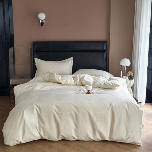 自然简约素色四件套---本白  【被套：200*230cm   床单：230*250cm床单+枕套一对】 商品图5