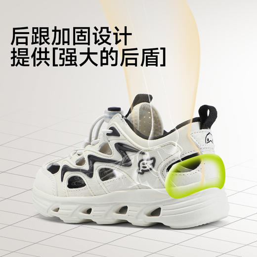 B.Duck小黄鸭童鞋女童夏季儿童透气沙滩鞋男童运动溯溪鞋26-33 B1686850A 商品图4