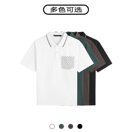 GXG男装 休闲短袖男  夏季热卖胸口贴袋polo衫#G24D242278 商品图3