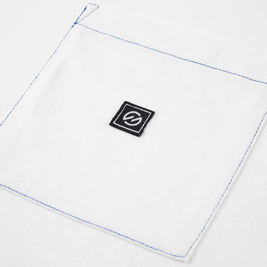 GXG男装 2024年夏季多色纯棉休闲简约口袋拼接圆领短袖t恤男 商品图4