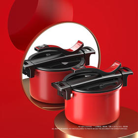 都市太太（DStt）都市太太心想事成微压锅焖煮焖烧一锅多用燃气灶电磁炉通用_红色