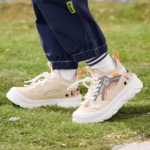 B.Duck小黄鸭男童运动鞋春季儿童网面透气老爹鞋飞织跑鞋28-35 B1686838 商品图1