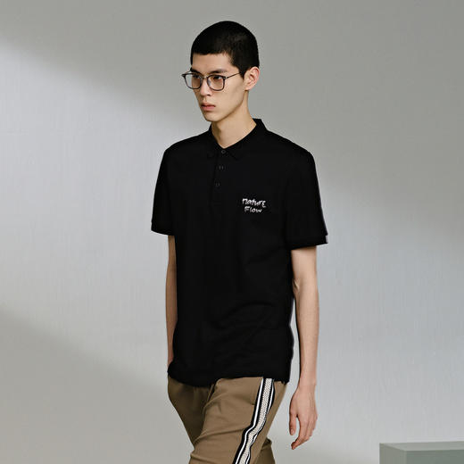 GXG男装 渐变字母设计polo衫男 24年夏季热卖G24X242046 商品图2