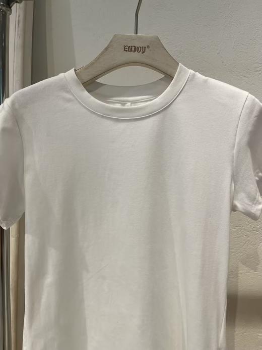 【门店同款】ENJOY秋季less is more简约纯色正肩短t 158896556 商品图1