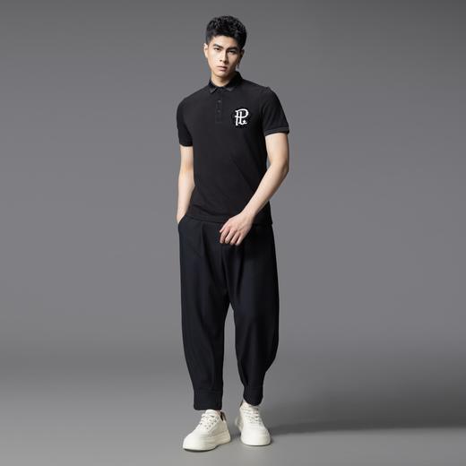 PINLI品立2025夏季新款男士短袖POLO衫植绒印花修身休闲百搭上衣BG252112027 商品图1