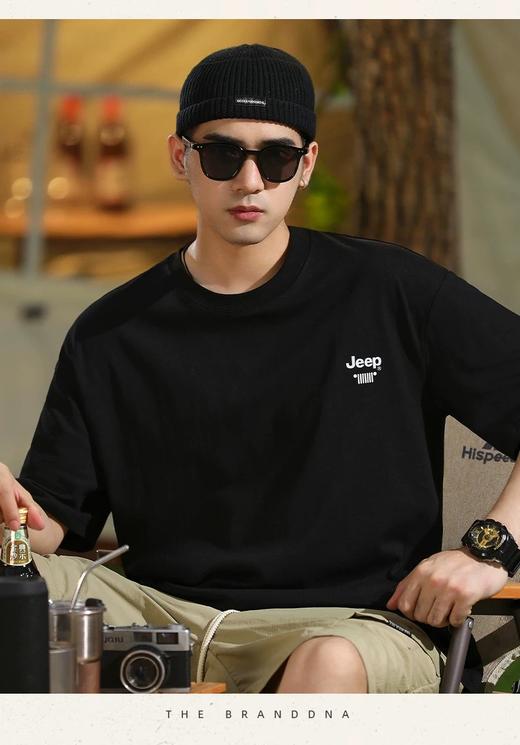 【YW】无忧购韩版简约字母印花230g纯棉百搭宽松休闲男士T恤（截单后3-5天发货) 商品图2