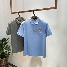 个性徽章刺绣翻领短袖polo衫男士韩版半袖上衣   FL-T6231*