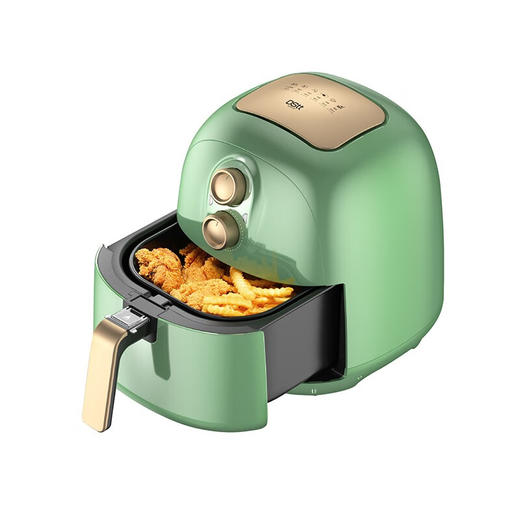 都市太太（DStt）_都市太太莫兰迪无油空气炸锅家用新款多功能智能4.5L大容量全自动无油炸薯条机_绿色 商品图0
