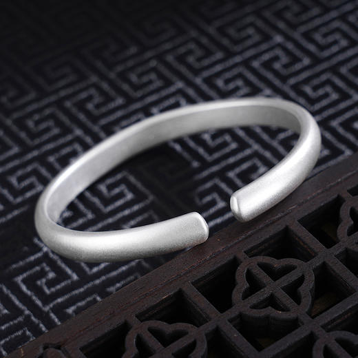 子佩集S999银【莲意芬芳】手工纯银手镯原创设计【55021228】2503 商品图2