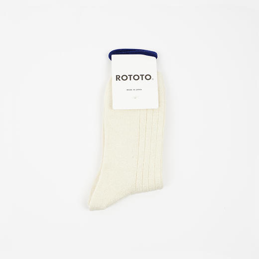ROTOTO LINEN COTTON RIBBED 日本奈良制亚麻棉混纺男女低帮袜 商品图1
