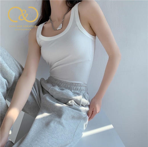 （合作款）（两件起购，单拍不发）C&C升级款女士螺纹棉打底背心10色可选 商品图3