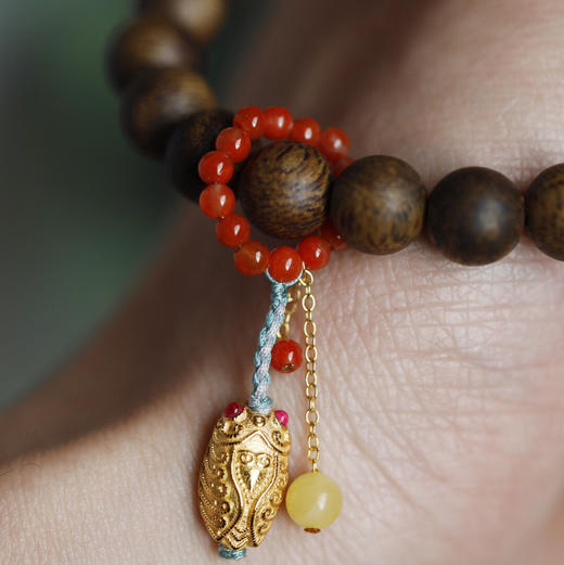 【青山特惠】8mm 23颗 绿棋楠【思芬】沉香手串 c48 商品图5