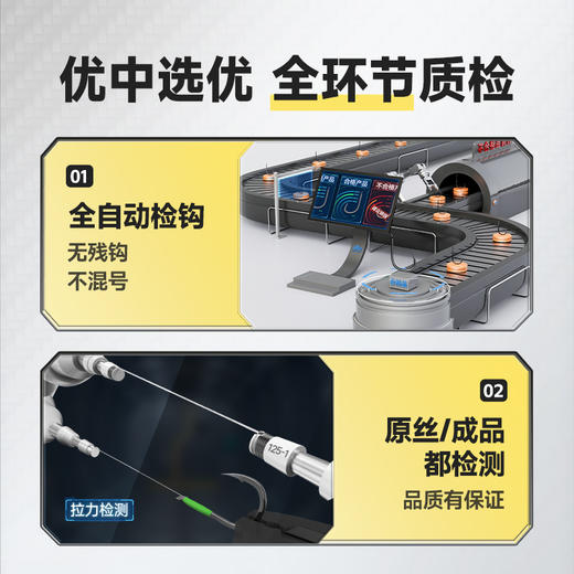 汉鼎无结子线伊势尼有刺20付鱼钩柔软子线双钩加强钓大鱼钓鱼用具 商品图4