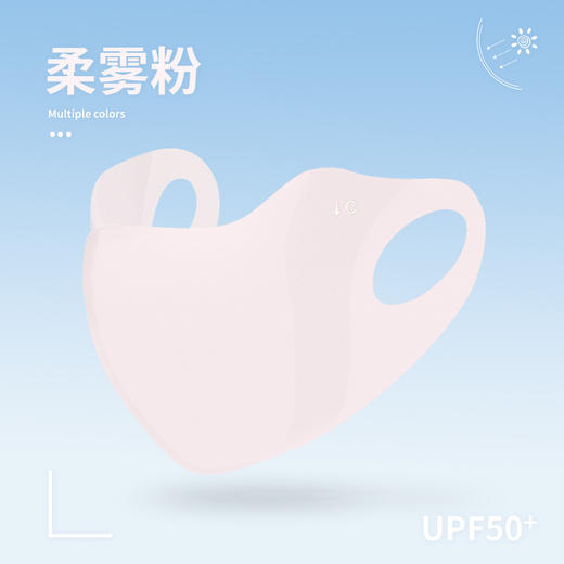 【29.9抢3个❗空气感防晒口罩】升级款立体修容，无痕贴合技术防晒至眼角，冰丝轻薄透气， 防紫外线渐变口罩冰丝独立防晒面罩QQ 商品图5
