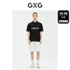 GXG男装  黑色潮流发泡印花短袖POLO衫T恤  夏季热卖翻领T恤 商品缩略图1