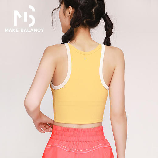 2025春夏Makebalancy/慕柏郦撞色运动美背防震一体杯带口袋吸排透气速干1963 商品图3