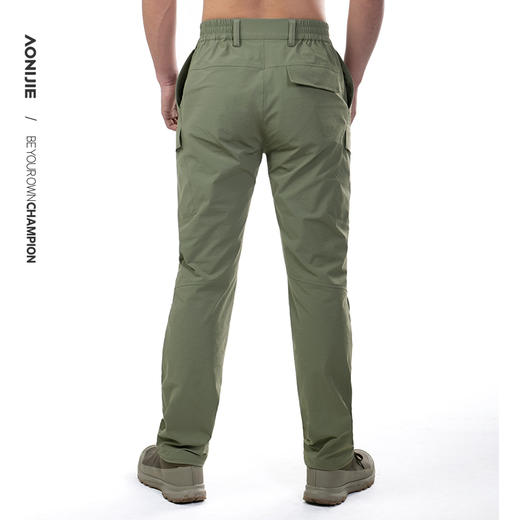 奥尼捷FastHiking系列男款运动长裤户外运动徒步登山纯色速干长裤透气防泼水运动裤FM5218 商品图5