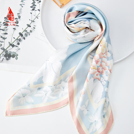 SAINTJOY/上久楷 真丝方巾 幽兰丝蕴  FJS24017 商品图5