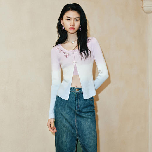 玉兰渐变针织内搭吊带两件套修身(货号:MC85SW005F9001) 商品图0