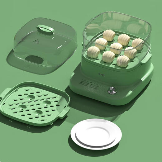 都市太太（DStt）_都市太太2WAY艾维·多功能电蒸料理锅电蒸锅家用大容量二层多功能_绿色 商品图3