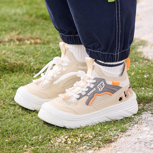 B.Duck小黄鸭男童运动鞋春季儿童网面透气老爹鞋飞织跑鞋28-35 B1686838 商品图0