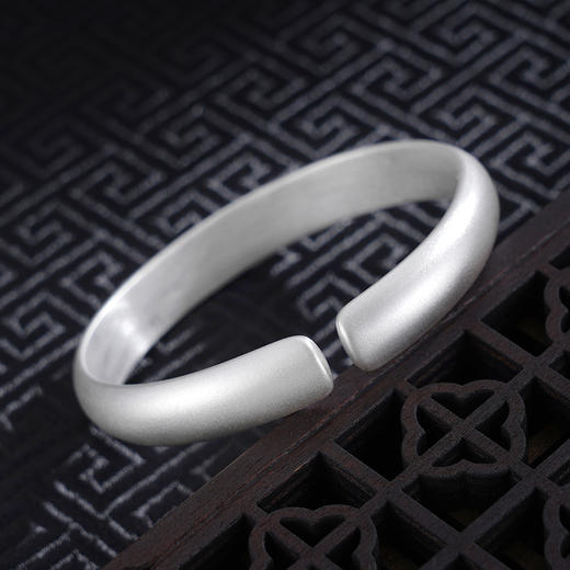 子佩集S999银【夏雨幽荷】手工纯银手镯原创设计【55021232】2503 商品图2