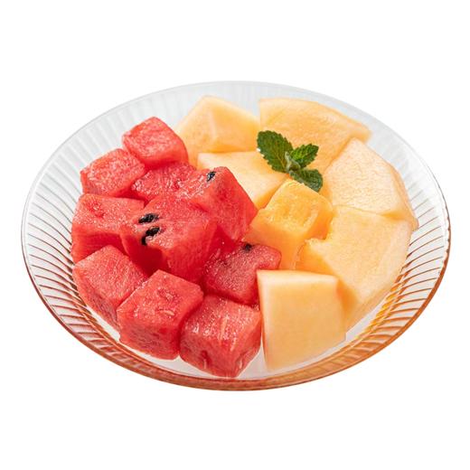 【建发大厦自提】鲜切西瓜哈密瓜双拼300g/份 商品图0