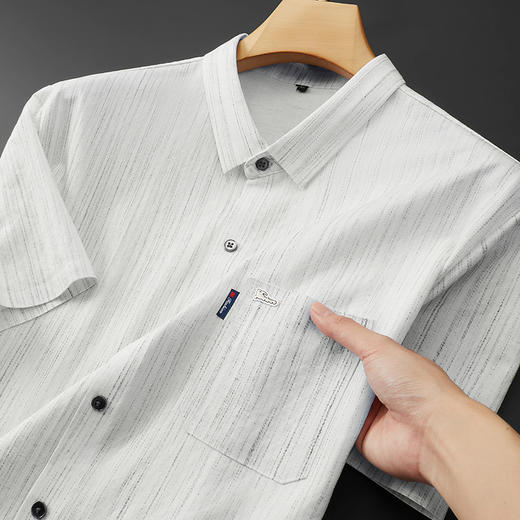 【棉质】【DPF】大依优型大码短袖衬衫夏季薄款半袖体恤男士加大码运动休闲半袖胖子 商品图3