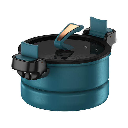都市太太（DStt）都市太太爱乐扣多功能微压锅大容量燃气灶电磁炉通用_蓝色 商品图0