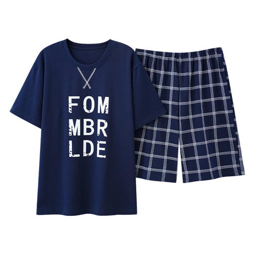 新款夏季男士睡衣短袖短裤家居服套装薄款透气简约休闲居家可外穿2025新款夏季睡衣 商品图4
