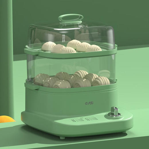 都市太太（DStt）_都市太太2WAY艾维·多功能电蒸料理锅电蒸锅家用大容量二层多功能_绿色 商品图1