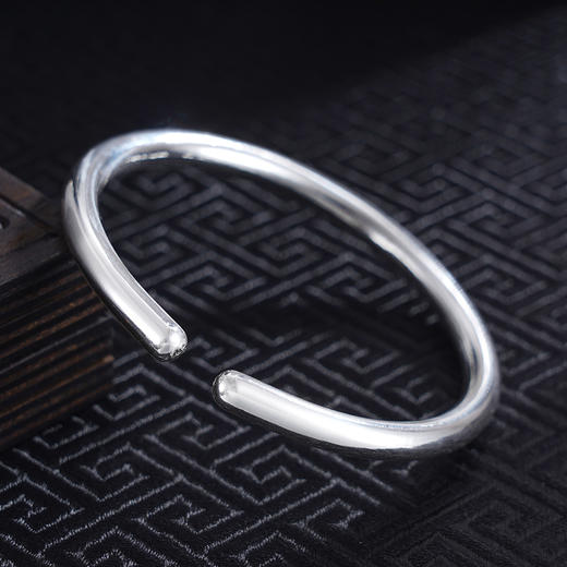 子佩集S999银【菡萏初妆】手工纯银手镯原创设计【55023114】2503 商品图2