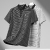 【弹力】【DWN】大依优型大码男装条纹短袖POLO衫T恤加肥加大宽松休闲冰丝打底夏季胖子男士上衣 商品缩略图3